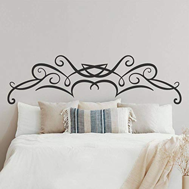 T-MK441 – Adesivi per testiera del letto, 39 x 140 cm, colore: Nero