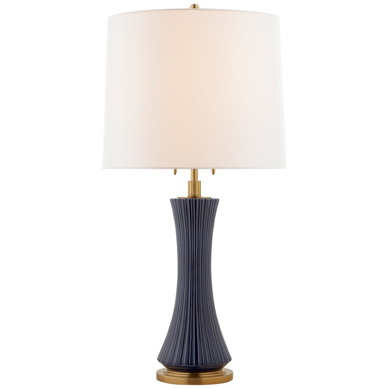 Two Light Table Lamp from the Elena Collection in Denim Porcelain Finish by Visual Comfort Signature