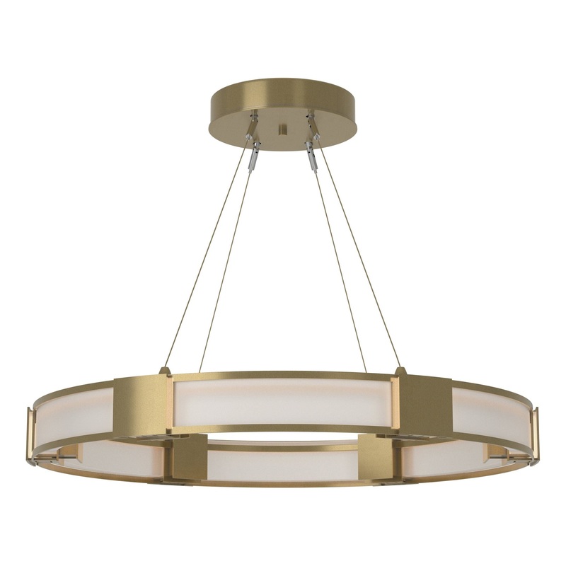 Aura Glass Pendant Modern Brass Frosted Glass (FD)