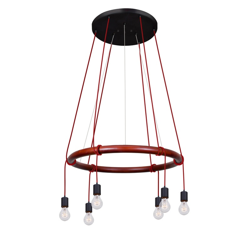 Besa CIRQUE-120V-RD Cirque Six Light Pendant