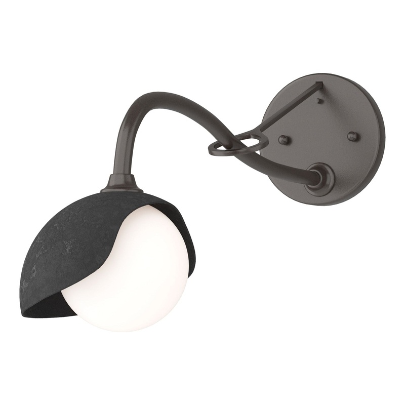 Brooklyn 1-Light Single Shade Long-Arm Sconce Oil Rubbed Bronze Black