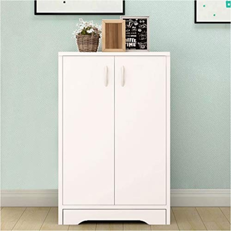 DOMESTICO Pratico Household Credenza Kitchen Double Door Locker Mettere nel Salotto di Legno Solido Portatile Locker Piano Governo Storage Box 82X30X50cm UOMUN (Color : White)