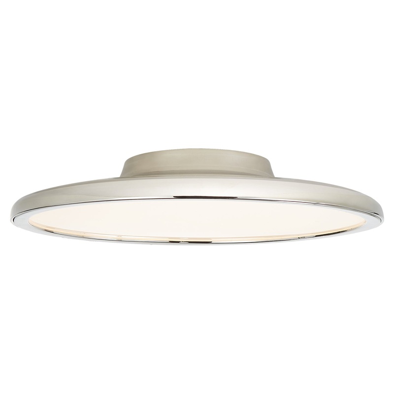 LED Flush Mount from the Dot Collection in Polished Nickel Finish by Visual Comfort Signature
