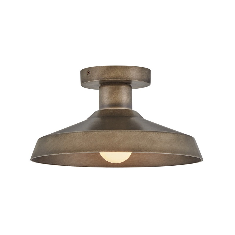 LED Flush Mount from the Forge Collection in Burnished Bronze Finish by Hinkley