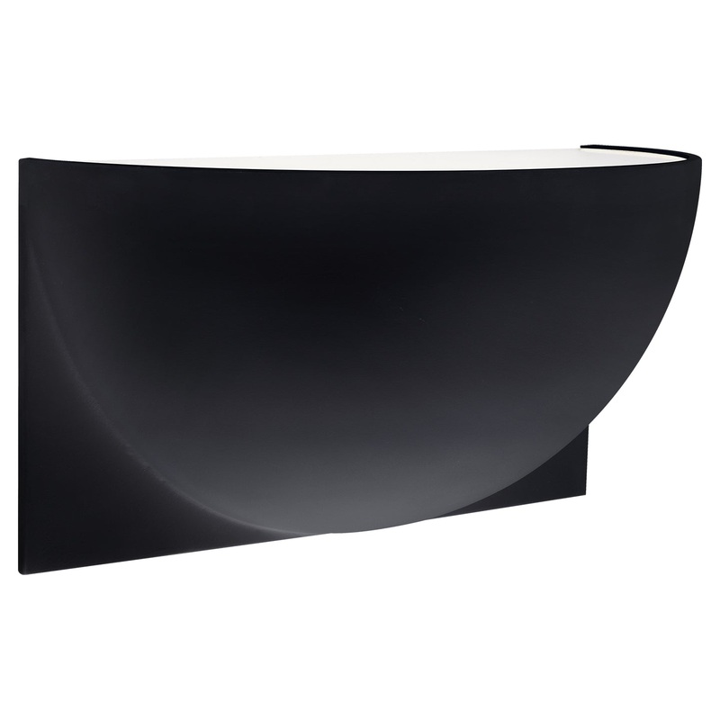 LED Wall Sconce from the Quarter Sphere Collection in Matte Black Finish by Visual Comfort Signature