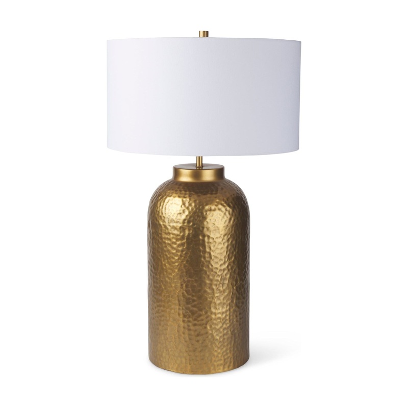 Leo Table Lamp Gold Base | White Shade