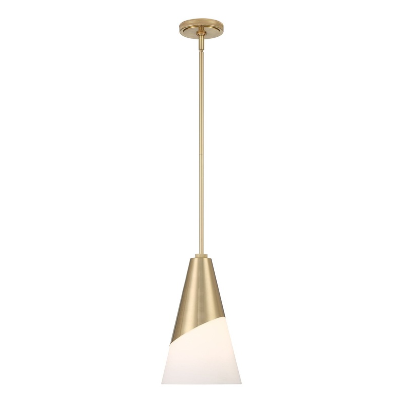 One Light Pendant from the Tori Collection in Vibrant Gold Finish by Crystorama