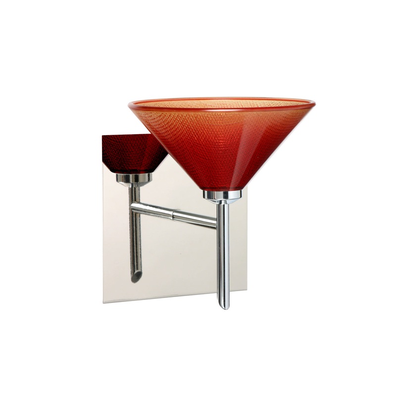 One Light Wall Sconce from the Kona Collection in Chrome Finish by Besa