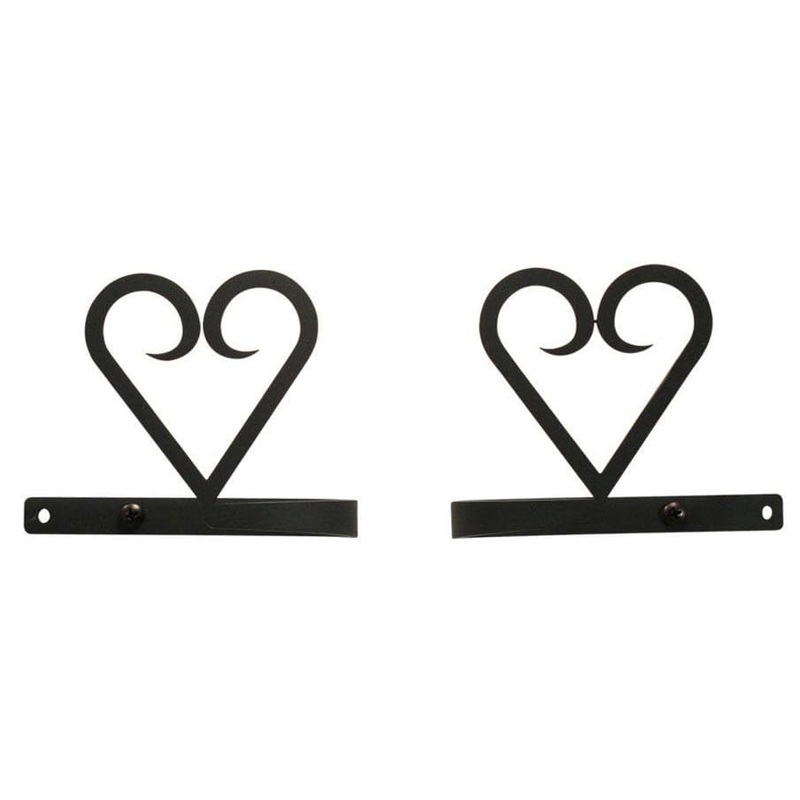 Village Wrought Iron CUR-TB-51 Heart Curtain Tie Backs (pair)