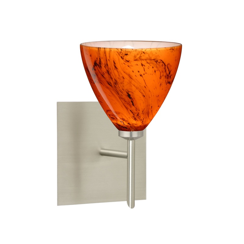 Besa 1SW-1779HB-SN-SQ Mia One Light Wall Sconce Satin Nickel