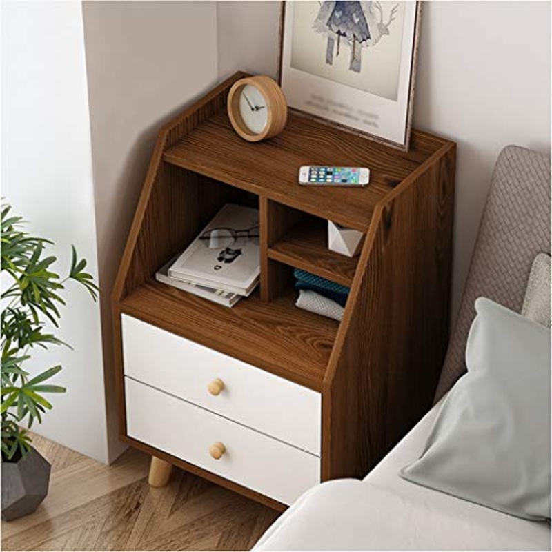 Comodino Multifunzione Addensare Solid Legno Home Camera dell’Assemblea Locker da Terra Corridoio Doppio pompaggio Soggiorno Storage Box FANJIANI (Color : A)