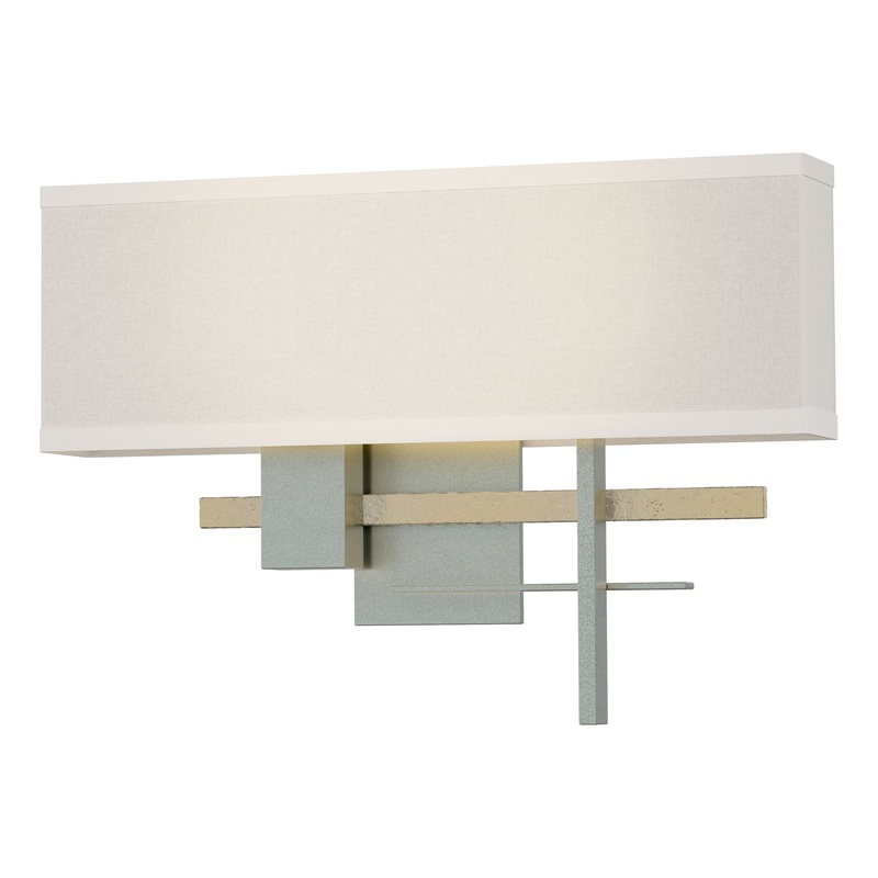 Cosmo Sconce Vintage Platinum Modern Brass Flax Shade (SE)
