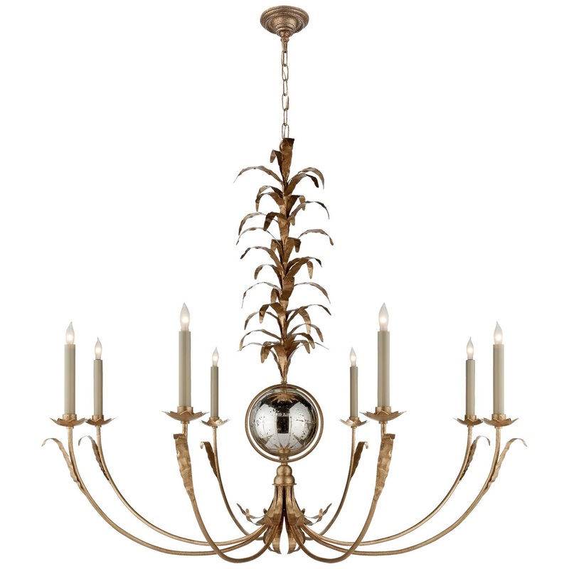 Eight Light Chandelier from the Gramercy Collection in Gilded Iron Finish by Visual Comfort Signature