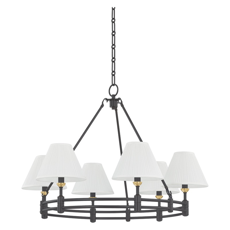 Howard 6-Light Chandelier Aged Brass/Distressed Bronze
