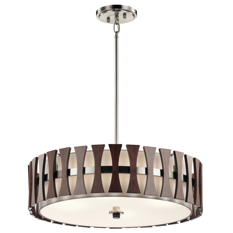 Kichler 43753AUB Four Light Pendant/Semi Flush, Auburn Stained