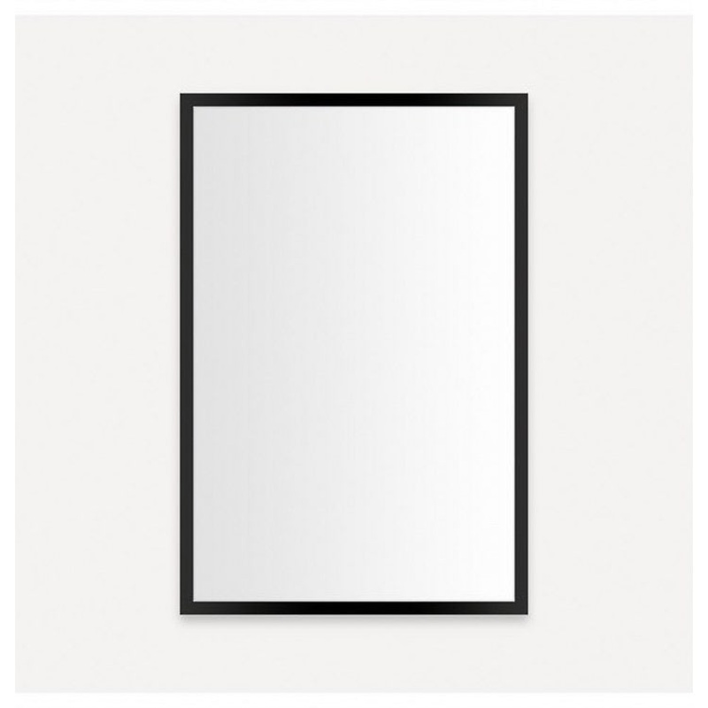 Medicine Cabinet Profiles 20W x 30H x 6D Inch 1 Doors Mirror Matte Black Flat Top Reversible Non-Electric