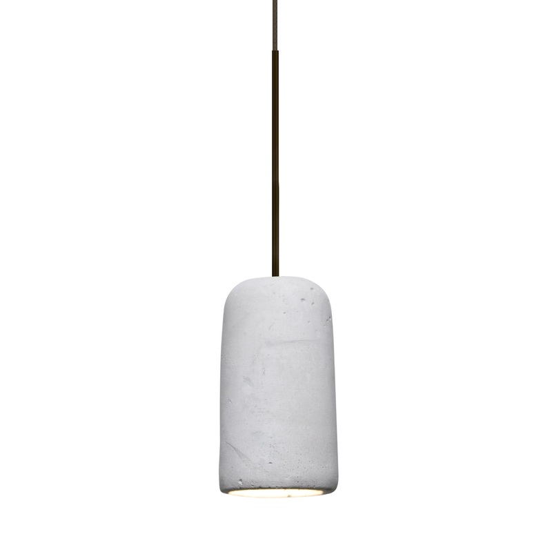 One Light Pendant from the Glide Collection in Bronze Finish by Besa