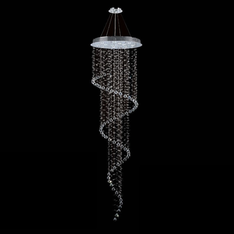 String Lighting 12-Light Chandelier Chrome