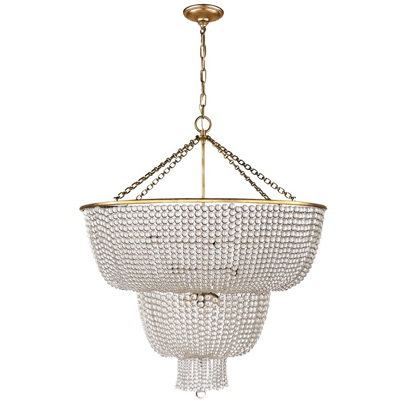 12 Light Chandelier from the Jacqueline Collection in Hand-Rubbed Antique Brass Finish by Visual Comfort Signature