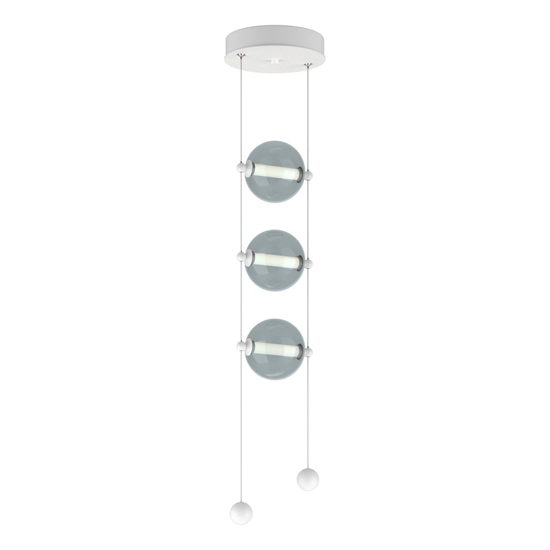 Abacus 3-Light LED Pendant White Cool Grey Glass (YL)