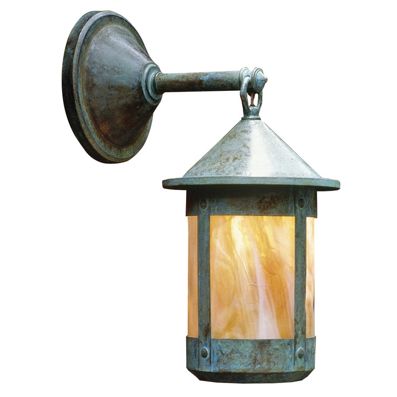 Arroyo BB-8GW-VP Berkeley One Light Wall Mount Verdigris Patina
