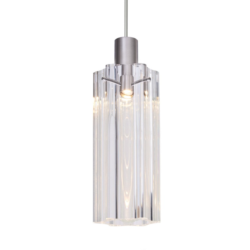 Besa 1XC-ICE7CL-SN Besa Ice 7 Pendant One Light Pendant Black