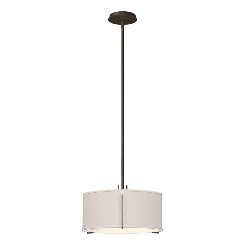 Exos Single Shade Pendant Bronze Flax Shade (SE)