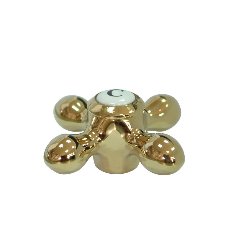 KSH3602AXC Cold Metal Cross Handle, Polished Brass