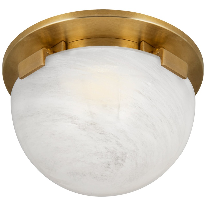LED Flush Mount from the Serein Collection in Hand-Rubbed Antique Brass Finish by Visual Comfort Signature