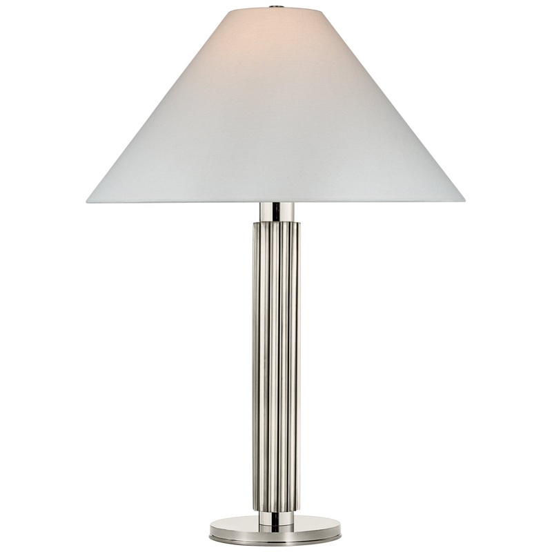 LED Table Lamp from the Durham Collection in Polished Nickel Finish by Visual Comfort Signature
