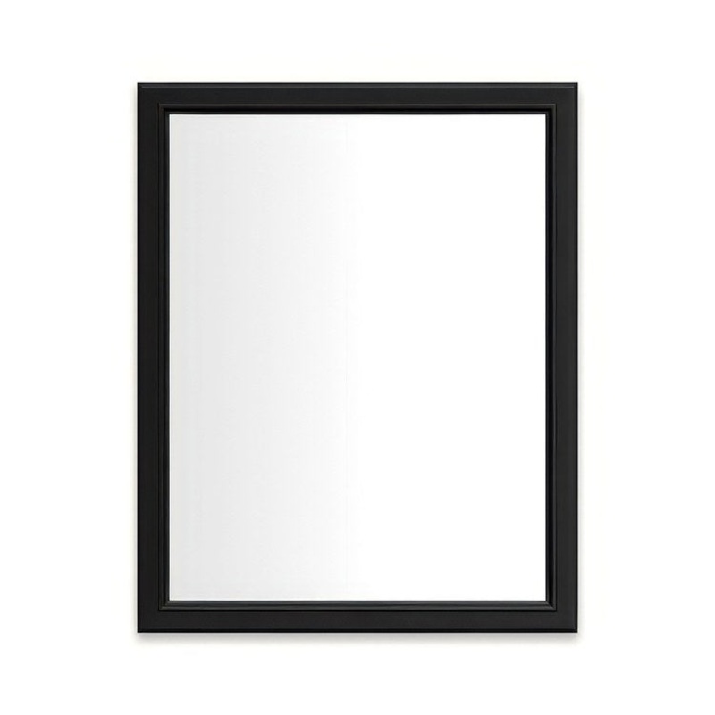 Medicine Cabinet Main Line 24W x 30H Inch 1 Doors Framed Mirror Brushed Black Flat Top Bryn Mawr Frame Slow Close Hinges 4 Inch