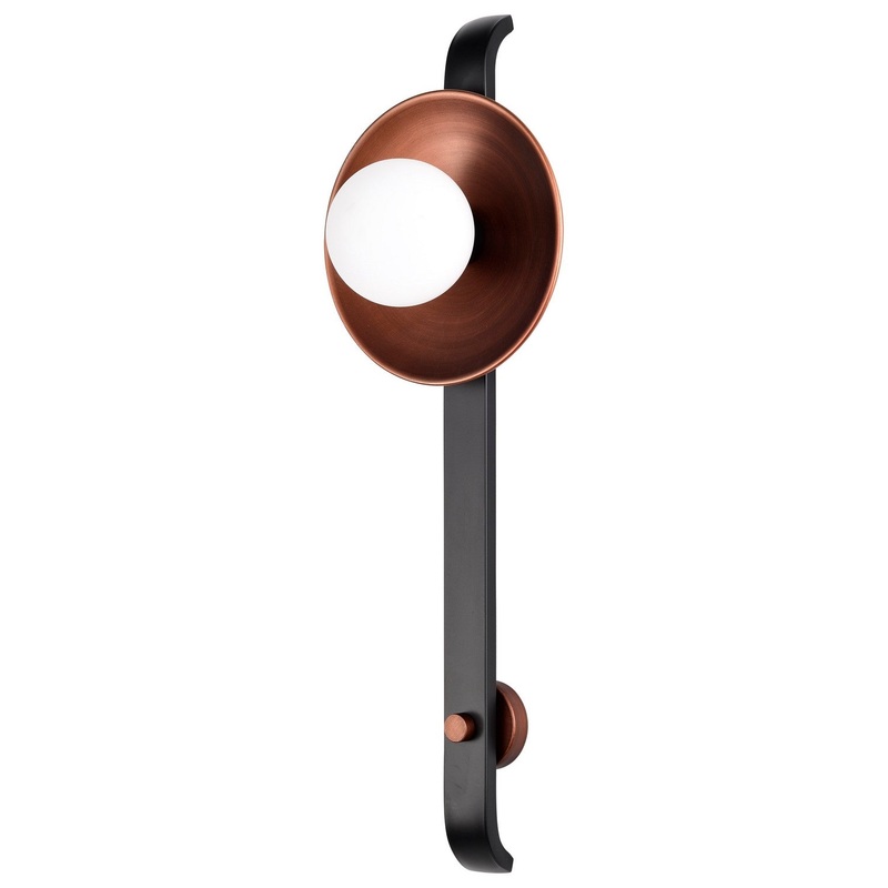 One Light Wall Sconce from the Colby Collection in Matte Black Finish by Nuvo Lighting