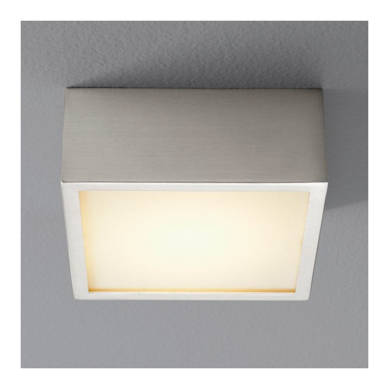 Pyxis Single-Light LED Small Flush Mount Ceiling Fixture/Wall Sconce – Satin Nickel