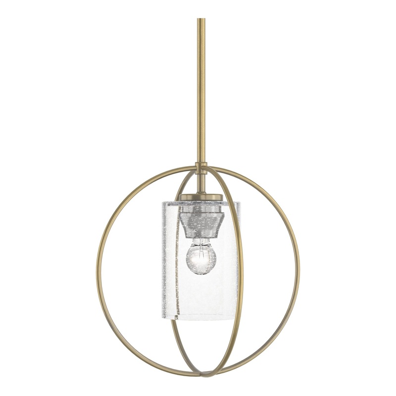 Rhythm Mini Pendant Modern Brass Seeded Clear Glass (II)