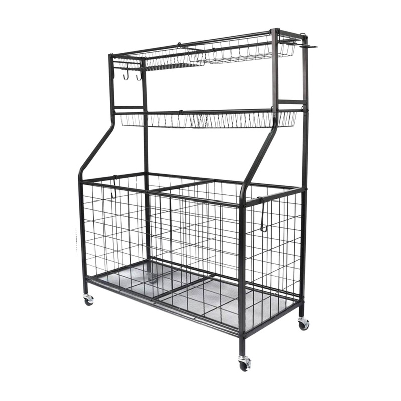 Social Hike Storage Organiser Trolley on Wheels – Garage Sports Equipment Basket