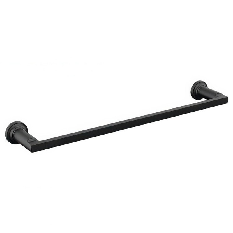 Towel Bar Tetra 18 Inch Matte Black Brass 3-1/2 Inch Wall Mount