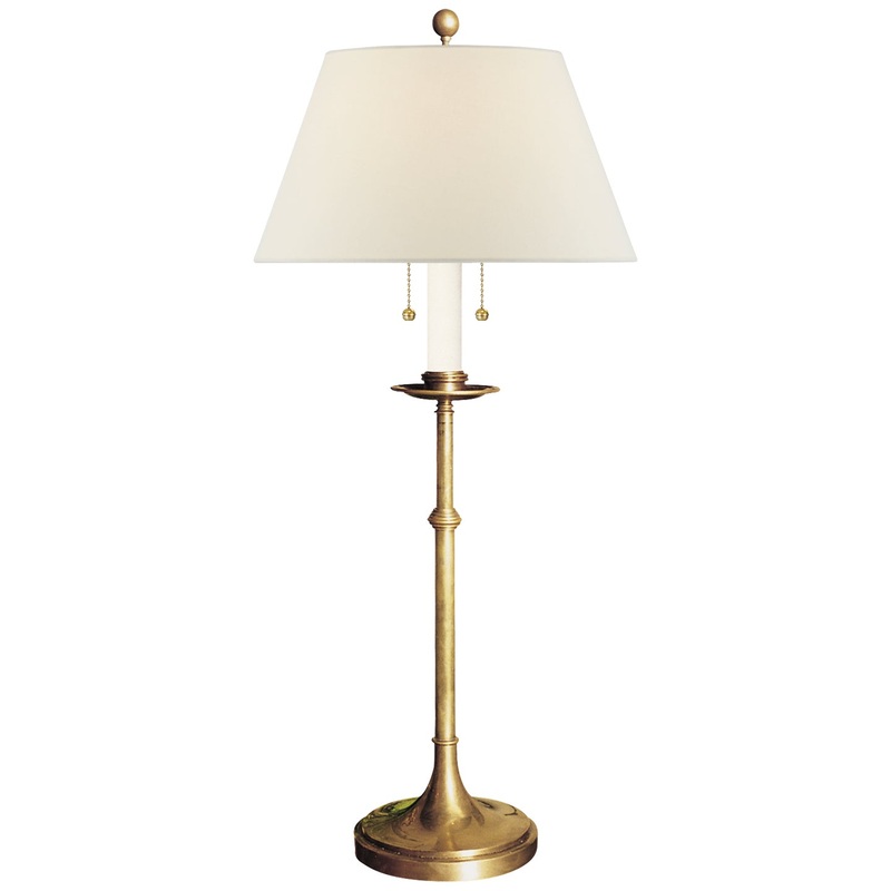 Two Light Table Lamp from the Dorchester Collection in Antique-Burnished Brass Finish by Visual Comfort Signature