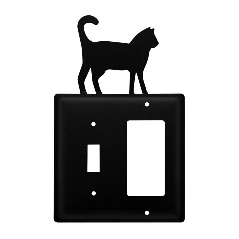 Village Wrought Iron ESG-6 Double Cat Single Switch & GFI