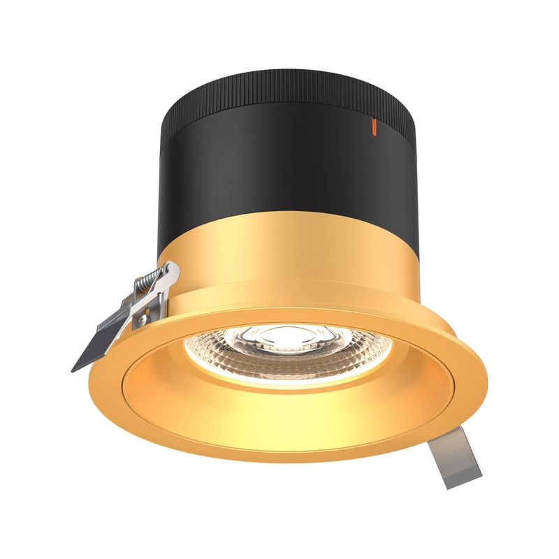 6″ Modular Downlight Gold with Gold Trim 35 Degrees Regressed