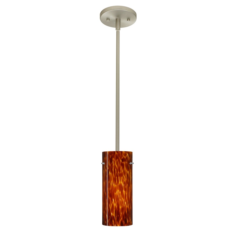 Besa 1TT-412318-LED-SN Stilo One Light Pendant Satin Nickel