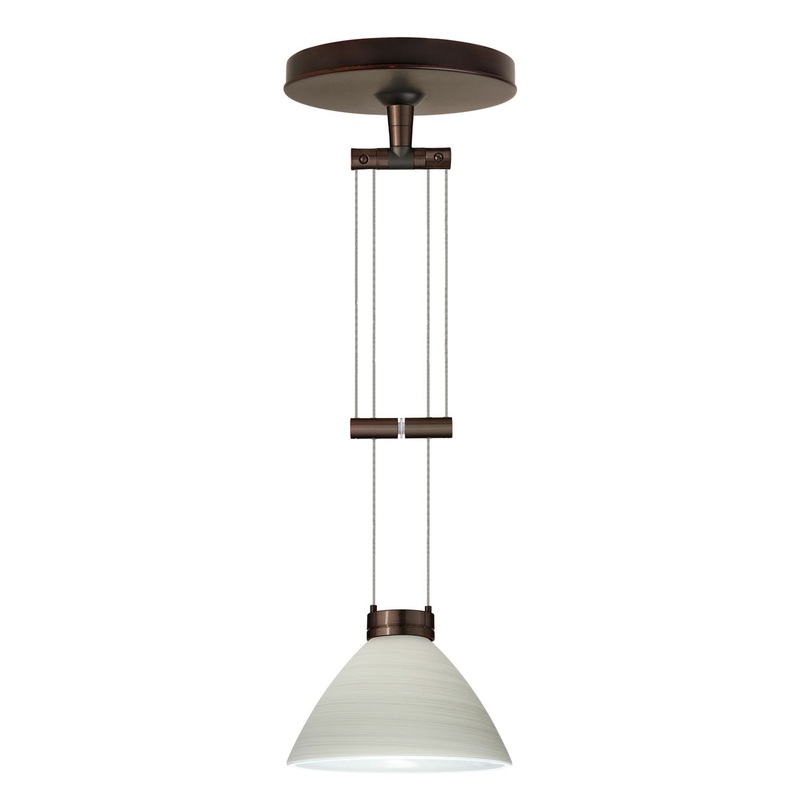 Besa 1XA-1743KR-BR Domi One Light Pendant Bronze