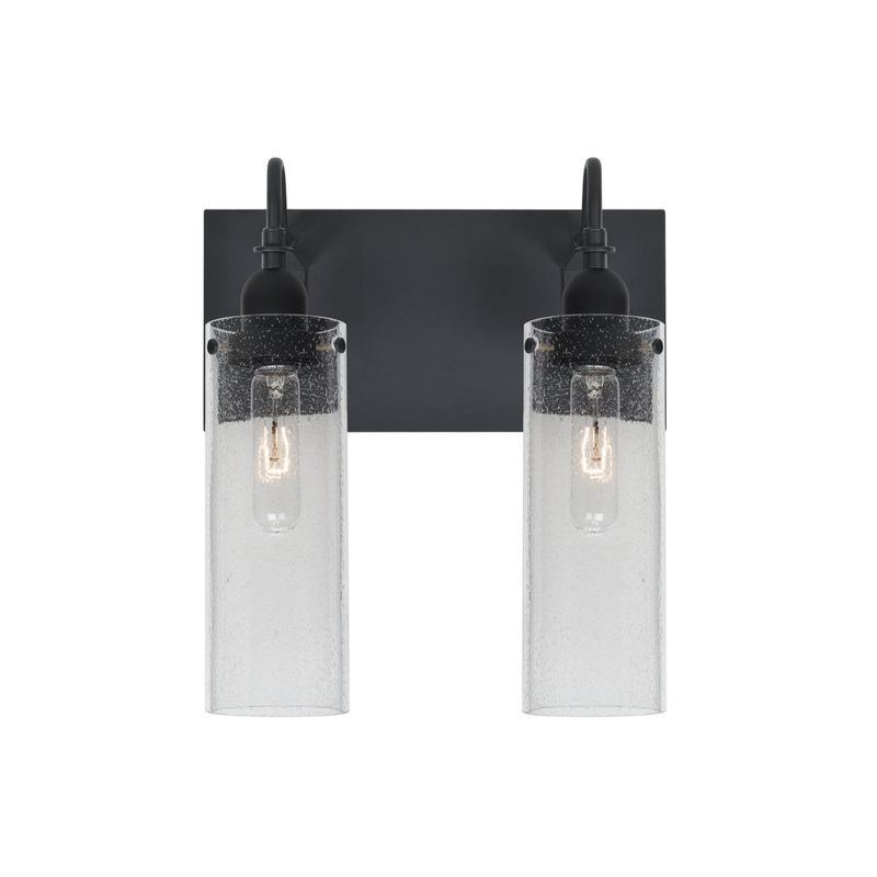 Besa 2WG-JUNI10CL-BK Juni Two Light Wall Sconce Black