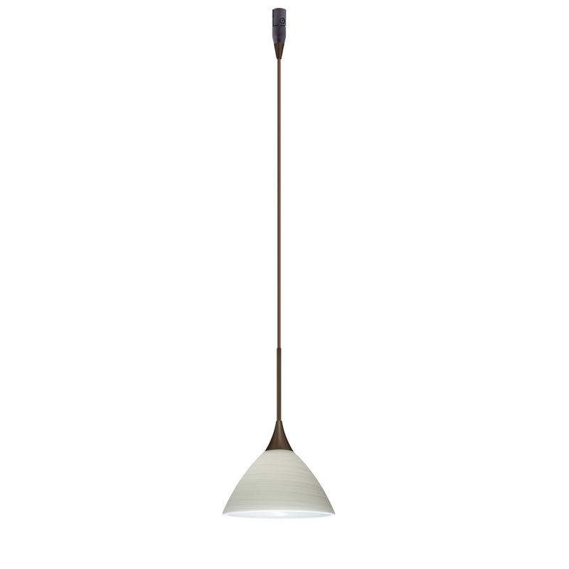 Besa RXP-1743KR-BR Domi One Light Pendant Bronze