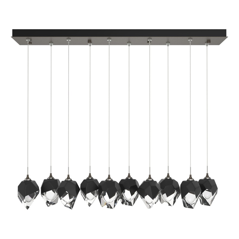 Chrysalis 10-Light Small Crystal Pendant Dark Smoke Black Crystal (BP)