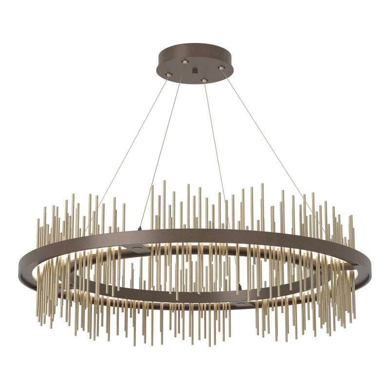 Gossamer Circular LED Pendant Bronze Soft Gold