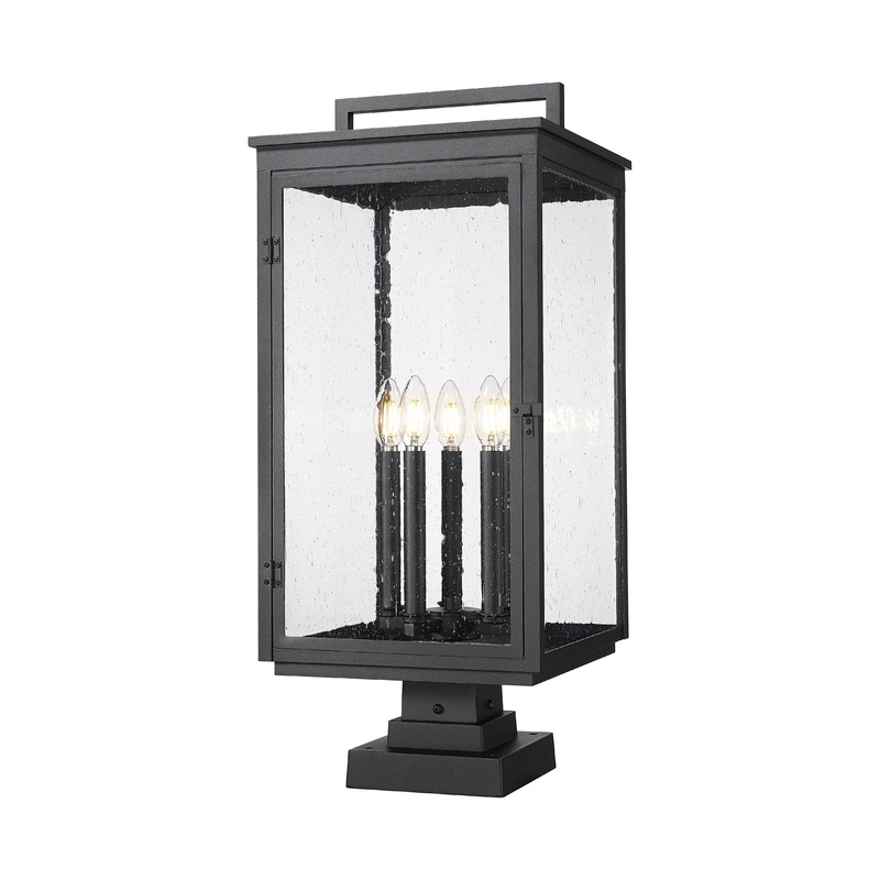 Hartwell 5-Light Outdoor Pier Mounted Fixture Sand Black