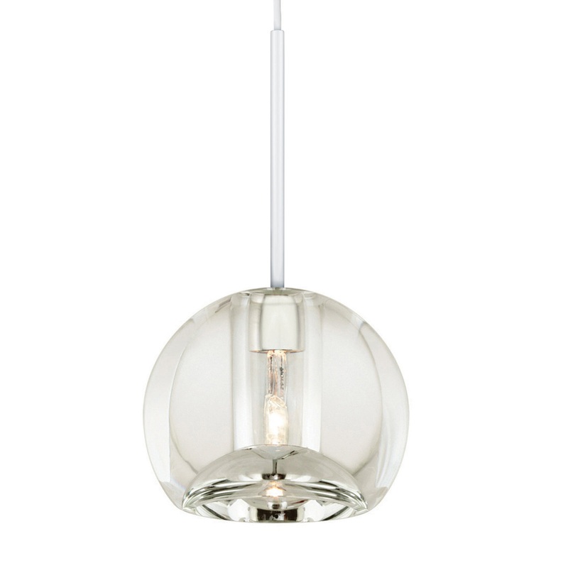 LED Pendant from the Gracie Collection in White Finish by Stone Lighting