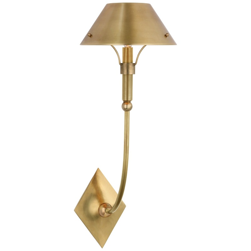 LED Wall Sconce from the Turlington Collection in Hand-Rubbed Antique Brass Finish by Visual Comfort Signature