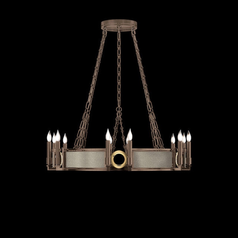 Mirage 35.75″W Round Chandelier Bronze/Brass/Coco