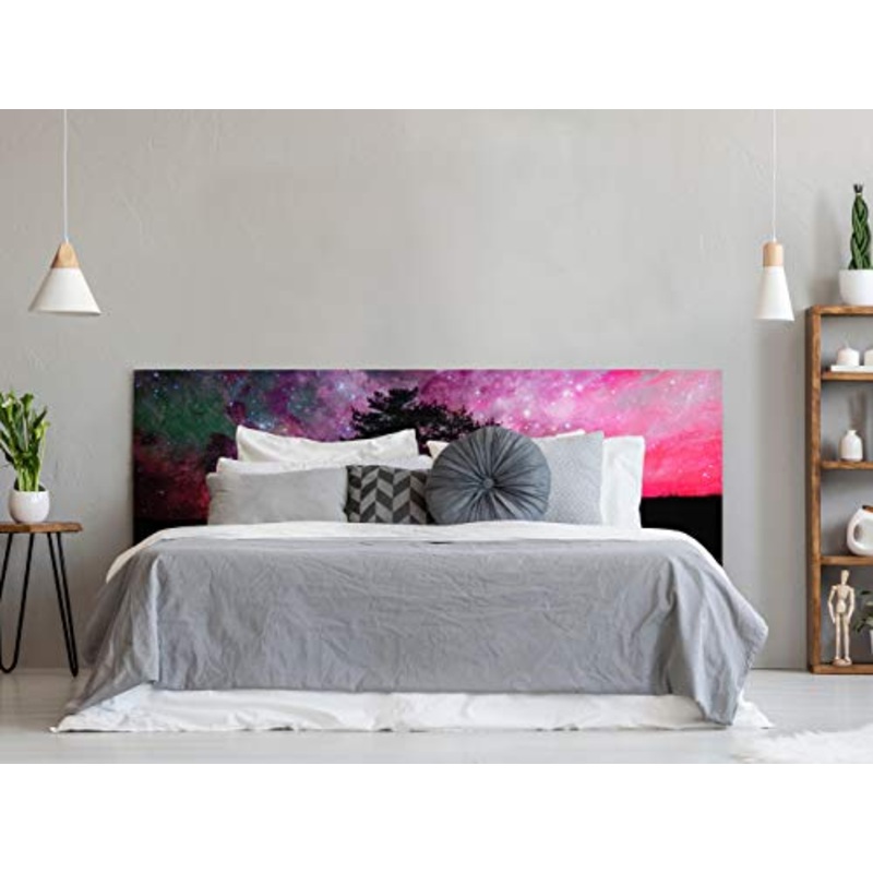 Oedim  Testiera da Letto in PVC con Albero e Cielo Rosa, da 100 x 60 cm, Disponibile in Diverse Misure, Leggera, Elegante, Resistente ed Economica